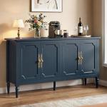 RoyalCraft 59" Vintage Buffet Cabinet, Navy Blue