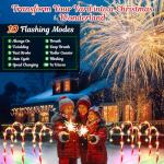 E-Kong 24 Solar Candy Cane Outdoor Lights