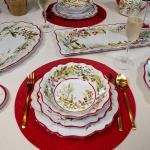 Christmas Gatherings 12-Piece Melamine Dinnerware Set