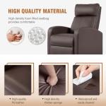 Brown Leather Recliner Chair for Living Room