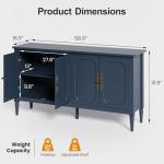 RoyalCraft 59" Vintage Buffet Cabinet, Navy Blue