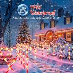 E-Kong 24 Solar Candy Cane Outdoor Lights