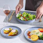 Herogo 16-Piece Dinnerware Set with Pasta Bowls