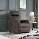 Brown Leather Recliner Chair for Living Room