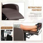 Brown Leather Recliner Chair for Living Room