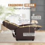 Brown Leather Recliner Chair for Living Room