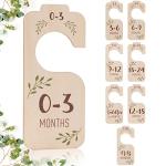 Wooden Baby Closet Dividers - Double-Sided Set of 8