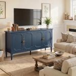 RoyalCraft 59" Vintage Buffet Cabinet, Navy Blue