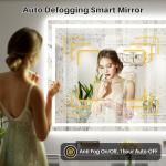 Briivue 60x36 Inch LED Bathroom Mirror with Lights, Backlit & Front Lit, Anti-Fog Lighted Bathroom Vanity Mirror for Wall, Memory Function, Dimmable, HD Tempered Glass, Shatter-Proof