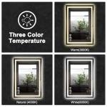 24x36 LED Bathroom Mirror with Lights, Anti Fog Vanity Mirror Wall Mounted, Dimmable Front Light and Backlight, Memory Function Tempered Glass, Shatter Proof ETL Listed