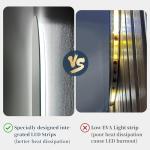 BesMirror LED Mirror for Bathroom 24 x 36 Inch, Oval LED Bathroom Vanity Mirror with Lights, Anti-Fog, Dimmable, 3 Colors