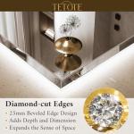 TETOTE 24 x 36 Backlit Bathroom Mirror, Frameless LED Mirror for Bathroom, Tempered Glass, 3 Colors Lights, Defogging, Dimmable, Memory Function, Light Up Bathroom Mirrors for Over Sink