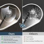 BesMirror LED Mirror for Bathroom 24 x 36 Inch, Oval LED Bathroom Vanity Mirror with Lights, Anti-Fog, Dimmable, 3 Colors