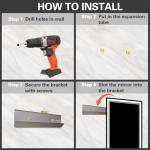 COLMERD 24 x 36'' LED Mirror for Bathroom Anti-Fog 3 Colors Dimmable Bathroom Mirror with Lights Brightness Lighted Vanity Mirror Wall Mounted Memory Touch Sensor Horizontal/Vertical Home Decor