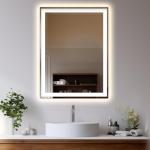 24"x32" LED Bathroom Mirror with Lights, Front & Backlit, 3 Colors Dimmable Lighted Bathroom Vanity Mirror, Anti-Fog, Memory Function, Shatter-Proof Tempered Glass