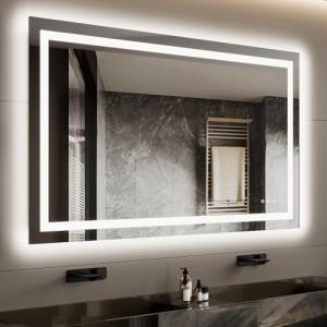 IDEALHOUSE 32" x 24" LED Bathroom Mirror with Lights, Anti-Fog, Dimmable, Backlit + Front Lit, Lighted Bathroom Vanity Mirror for Wall, Memory Function, Tempered Glass, Shatter-Proof, ETL Listed