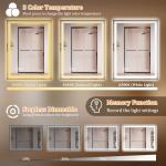 24"x32" LED Bathroom Mirror with Lights, Front & Backlit, 3 Colors Dimmable Lighted Bathroom Vanity Mirror, Anti-Fog, Memory Function, Shatter-Proof Tempered Glass