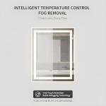 mimirchi 18X24 inches Rectangular LED Bathroom Mirror with Lights, Anti-Fog, Dimmable, Backlit + Front Lit, Lighted Bathroom Vanity Mirror for Wall, Memory Function, Tempered Glass, Shatter-Proof