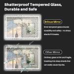 30x36 Inch LED Bathroom Mirror with Lights, Backlit & Front Lit, Anti-Fog Lighted Bathroom Vanity Mirror for Wall, Memory Function, Dimmable, HD Tempered Glass, Shatter-Proof