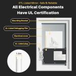 30x36 Inch LED Bathroom Mirror with Lights, Backlit & Front Lit, Anti-Fog Lighted Bathroom Vanity Mirror for Wall, Memory Function, Dimmable, HD Tempered Glass, Shatter-Proof