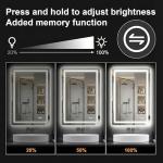 AMOISE LED Bathroom Vanity Mirror with Light, 2pack 36"x24" Led Bathroom Vanity Mirror with Light for Wall, Anti-Fog, Dimmable 3 Colors, Memory Function, Backlit and Front Lit, Plug-in/Hardwired