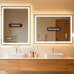 24"x32" LED Bathroom Mirror with Lights, Front & Backlit, 3 Colors Dimmable Lighted Bathroom Vanity Mirror, Anti-Fog, Memory Function, Shatter-Proof Tempered Glass