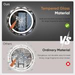 Homsion 32 Inch Round LED Bathroom Mirror with Lights, Frameless Vanity LED Mirror for Bathroom with Beveled Edge, Backlit Anti-Fog, Dimmable, 3 Colors, Memory Function, Tempered Glass, Shatter-Proof