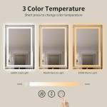 WTTY LED Bathroom Mirror 20"x 28" with Backlit and Front Light,Dimmable LED Mirror for Bathroom,Anti-Fog Lighted Bathroom Vanity Mirror Modern for Wall,Memory Function,Shatter-Proof
