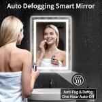 WISSMIELS 20"x28" LED Bathroom Mirror with Lights, Dimmable，Anti-Fog，Bathroom Vanity Mirror for Wall, Backlit + Front Lit, Memory Function, Shatter-Proof，Tempered Glass