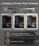 GAVIVOL 28x20 inches LED Bathroom Mirror Anti Fog Adjustable Brightness Backlit Front Lit Lighting Wall Mounted Vanity Mirror with Memory Function Shatter-Proof Tempered Glass Lighted Mirror