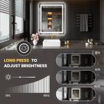 LOAAO 28X36 LED Bathroom Mirror with Lights, Anti-Fog, Dimmable, Backlit + Front Lit, Lighted Bathroom Vanity Mirror for Wall, Memory Function, Tempered Glass, Safe to Use, ETL Listed