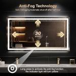 Delma LED Bathroom Mirror with Lights, 30x55 Vanity Mirror for Bathroom Wall, Anti-Fog, Dimmable, Front Lit & Backlit, Memory Function, Shatterproof Tempered Glass, 3 Color Modes(Horizontal/Vertical)