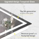 Twalsu LED Mirror for Bathroom 20x28 Lighted Bathroom Vanity Mirrors with Lights, Brighter Frontlit and Backlit Anti-Fog Mirror, Tempered Glass, Dimmable 3 Colors Light Modes, Memory Function