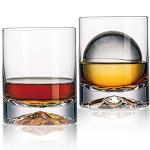 Set of 2 Hand Blown Crystal Whiskey Glasses