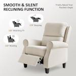 Oversized Recliner Chair for Living Room, Modern Reclining Sofa Home Theater Seating with Upholstered Push Back, Mid-Century Reclining Armchair with Lumbar Support, Bedroom, Reading Nook, Office
