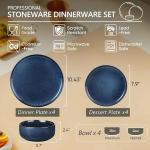 Starry Blue 12-Piece Stoneware Dinnerware Set
