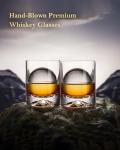 Set of 2 Hand Blown Crystal Whiskey Glasses