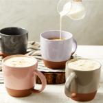 Colorful Ceramic Coffee Mugs Set of 6