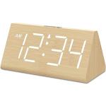 DreamSky Wooden Digital Alarm Clock with USB Port