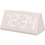 DreamSky Wooden Digital Alarm Clock with USB Port