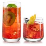 Libbey Ascent Curved Glass Tumbler Set, 16 Pieces