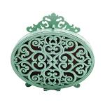 Vintage French Turquoise Rococo Style Table Clock