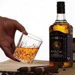 Crystal Whiskey Glasses Set with Ice Ball Molds