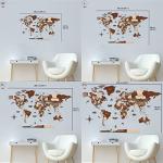 Multilayer 3D Wooden World Map Wall Art