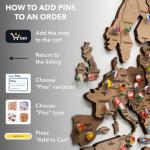 3D Wood World Map Wall Art for Home