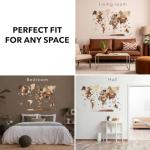 3D Wood World Map Wall Art for Home
