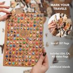 3D Wood World Map Wall Art for Home