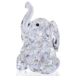 Crystal Elephant Figurine Collection and Ornaments