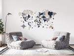 3D Wooden World Map Wall Art Decor