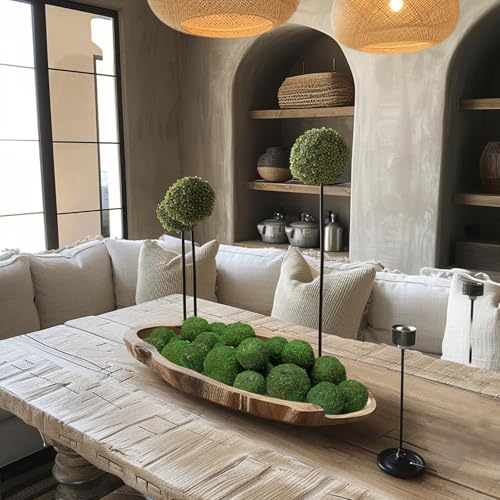 18-Pack Decorative Faux Dried Moss Balls Set